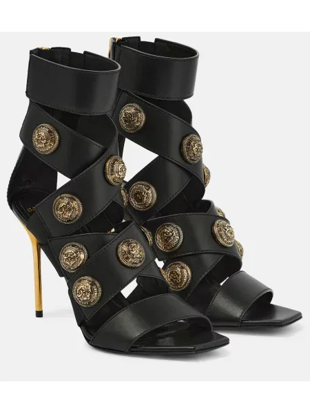 Sandale Balmain din piele negru