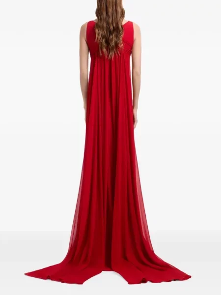 Rochie maxi Elie Saab cu volane roșu