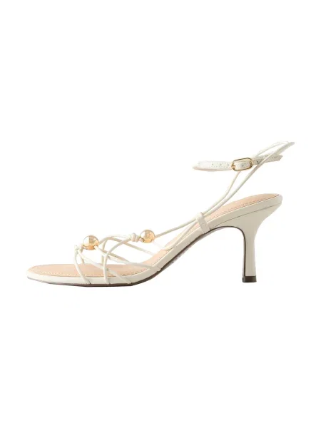 Next Sandali s paščki Forever Comfort volneno bela