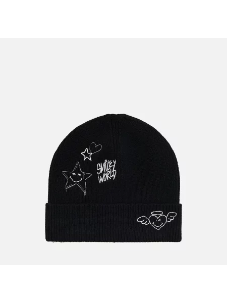 Reserved SmileyWorld® beanie sapka fekete