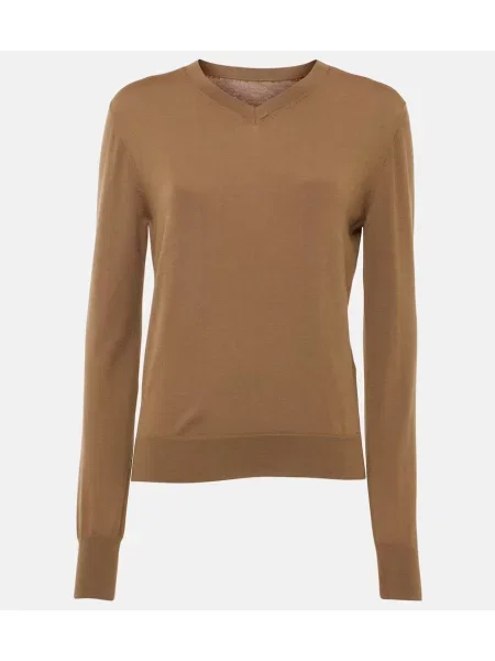 Pulover Khaite de lână maro