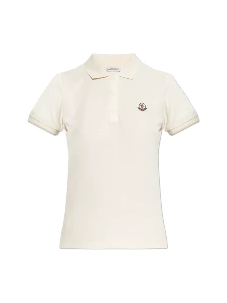 Koszulka polo Moncler z logo beżowa