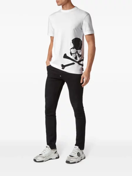 Tričko Philipp Plein s potiskem bílé