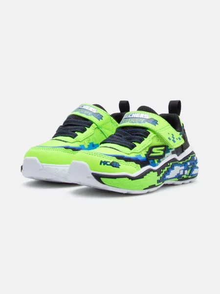 SKECHERS Tenisky MEGA SCENE modrá / limetová / čierna zelená