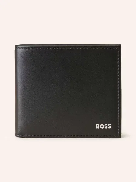 BOSS portfel skórzany czarny