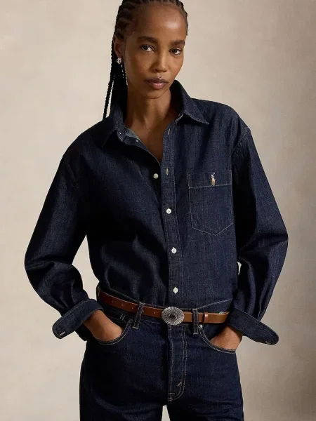 Polo Ralph Lauren cămașă de blugi Bleumarin