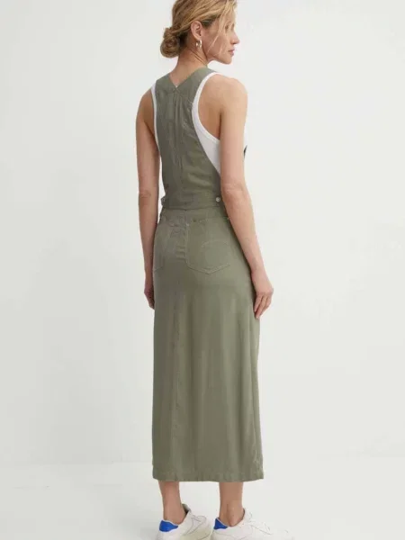Сукня G-Star maxi пряма зелений