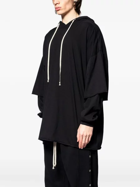 Суичър с качулка Rick Owens Drkshdw с качулка черно