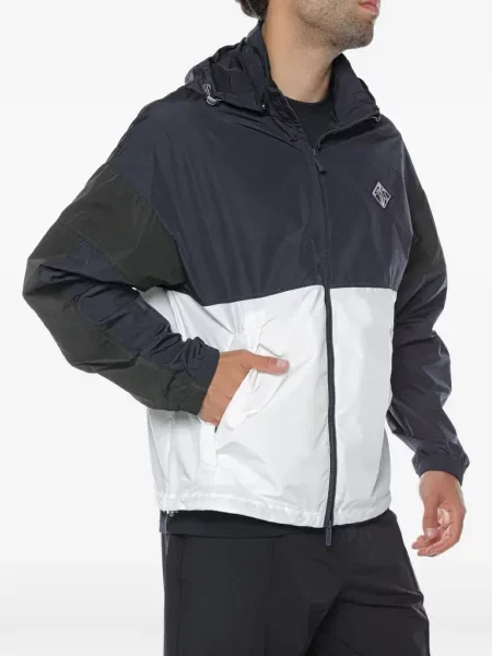 Geacă Armani Exchange cu glugă albastru