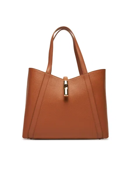 FURLA Shopper táska Goccia konyak bézs