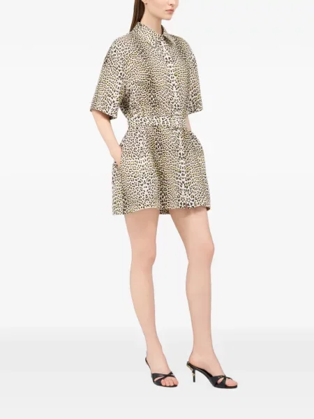 Rochie mini Roberto Cavalli cu imagine cu model leopard
