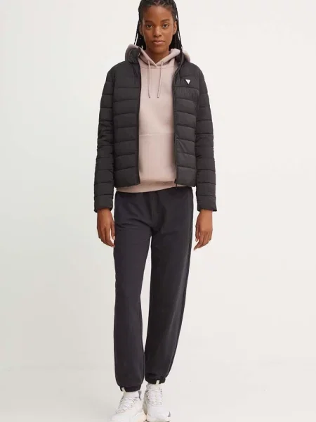 Guess jachetă scurtă pentru femei SOLID negru