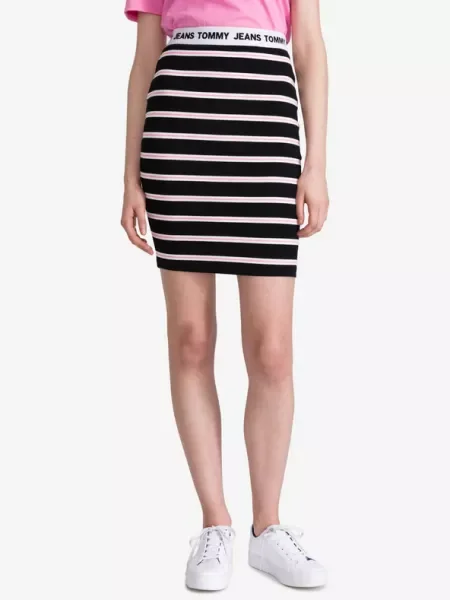 Tommy Jeans Fustă negru