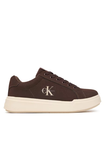 Sneakersy Calvin Klein brązowe