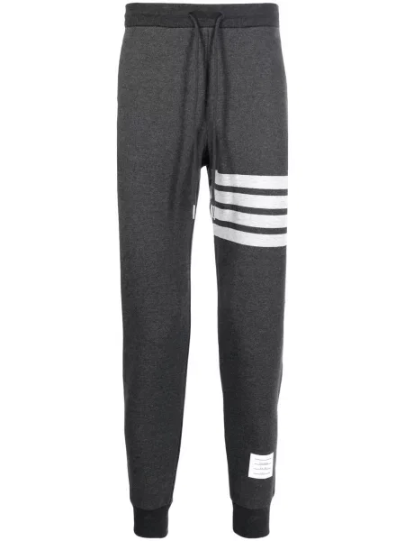 Pantaloni Thom Browne cu dungi gri