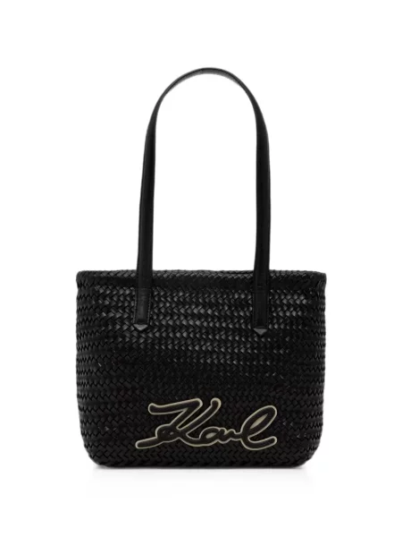 Geantă shopper Karl Lagerfeld țesută negru