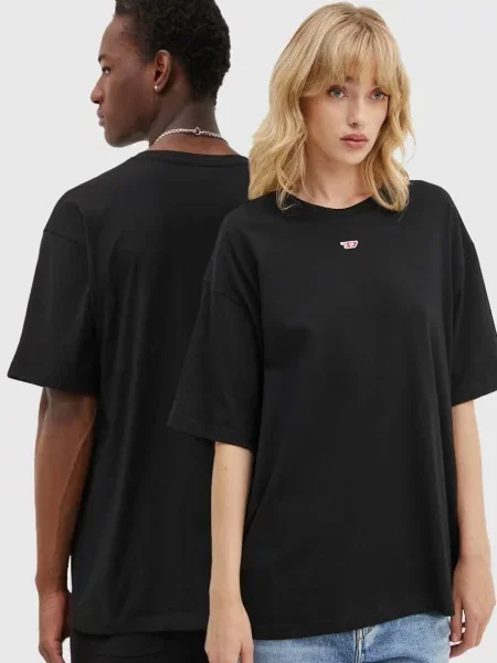 Тениска Diesel T-BOXT-D с изчистен дизайн черно