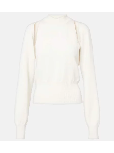 Pulover Alaïa de lână alb