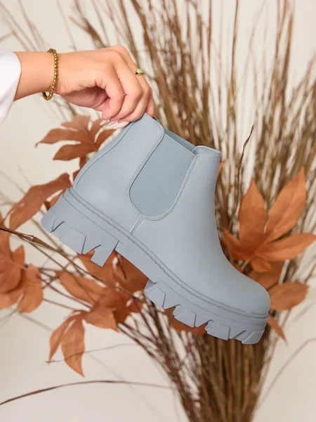 Botine Resti fără toc albastru