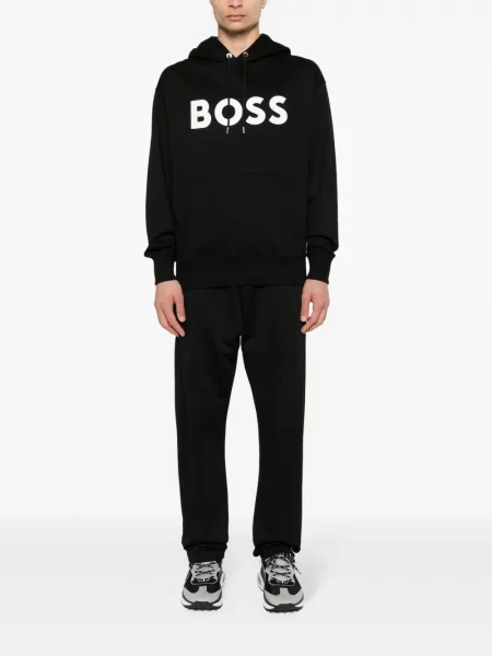 Hanorac cu glugă Boss cu imagine negru