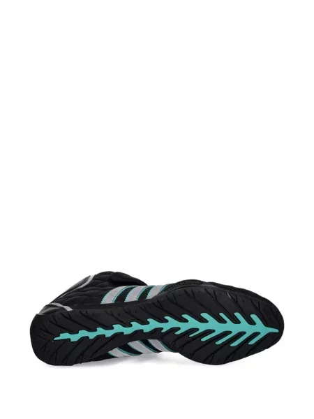 Велурени половин цип маратонки Adidas Samba на райета черно