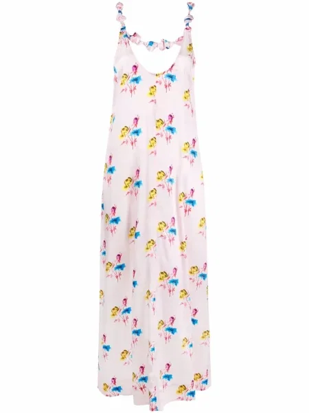 Rochie midi Ganni cu model floral cu imagine