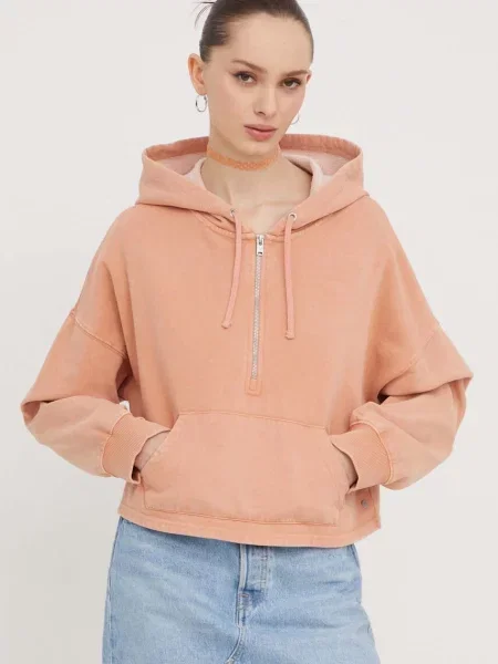 Hanorac cu glugă Roxy portocaliu