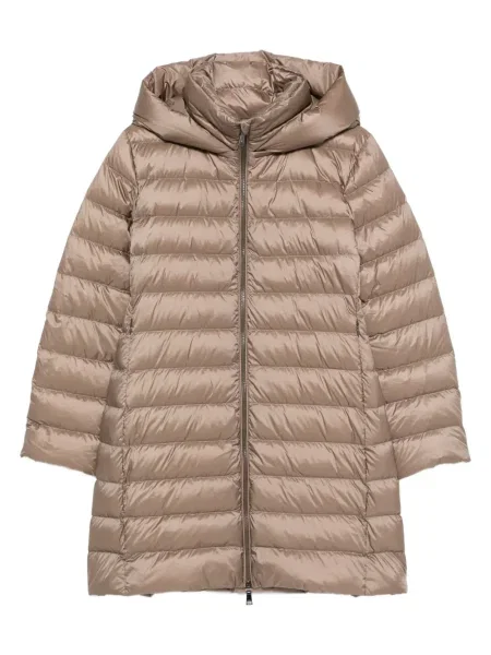 Geacă cu puf Seventy cu glugă maro