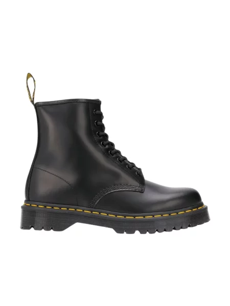 Botki Dr. Martens skórzane na platformie czarne
