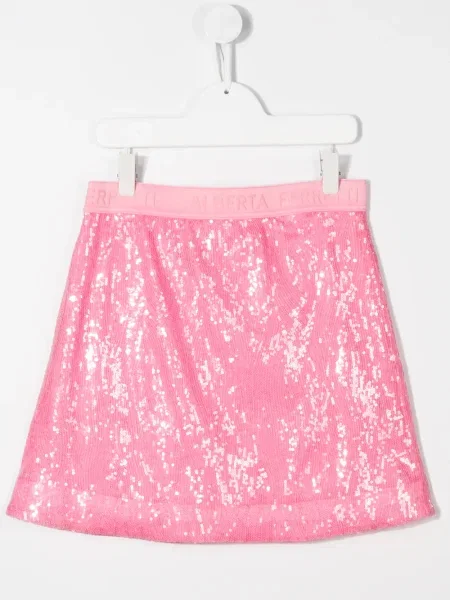 Spódnica mini dziecięca Alberta Ferretti różowa