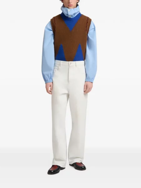 Pantaloni Marni alb