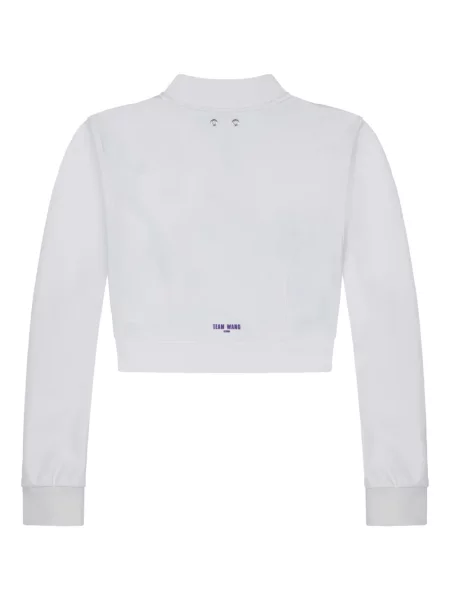Raštuotas striukė Team Wang Design apkarpytas balta