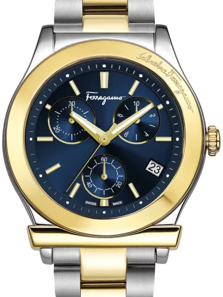Ceas Ferragamo cu autograf albastru
