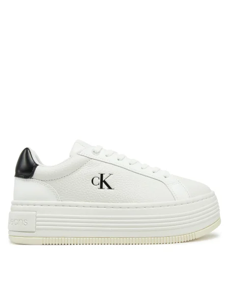 Calvin Klein Jeans Sportcipők Bold Flatf Low Lace Mg fehér