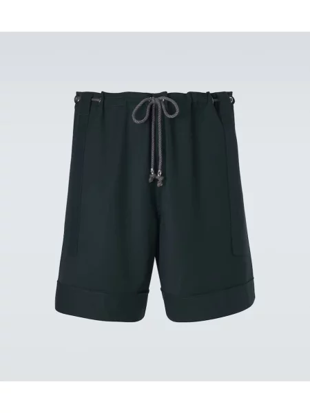 Pantaloni scurți Kiko Kostadinov de lână verde