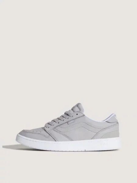 Кожаные кеды Vans серые
