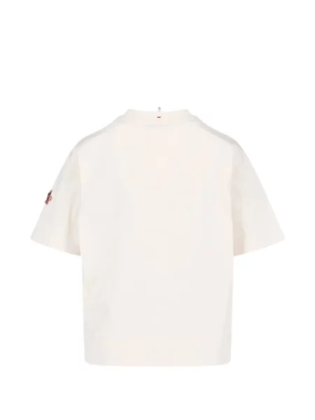 Tricou Moncler Grenoble cu imagine alb