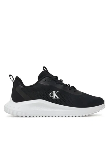 Dámske topánky Calvin Klein Eva Runner Drawstring Mix MG black/bright white čierna