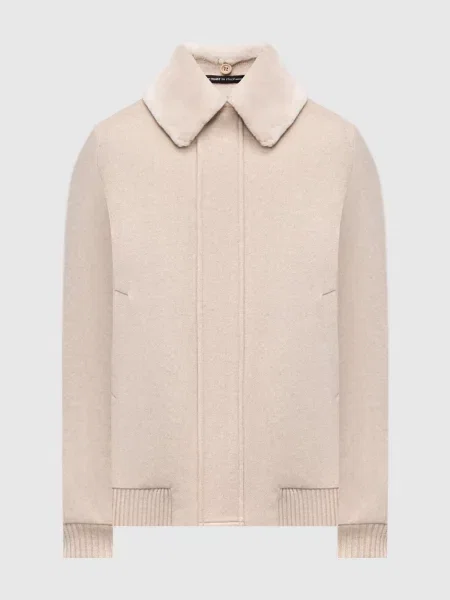 Куртка з кашеміру на хутрі Cashmere&whiskey бежева