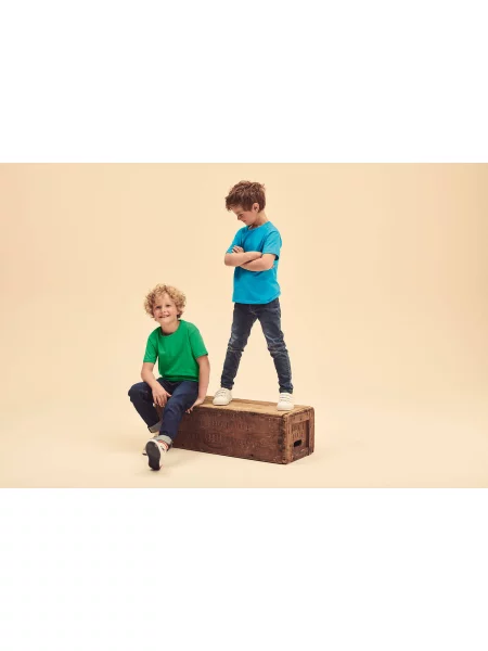 Tricou copii Fruit Of The Loom verde