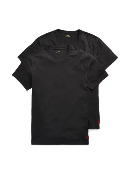 T-shirt o kroju regular fit z mieszanki bawełny w zestawie 2 szt. Polo Ralph Lauren Underwear czarna