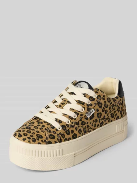 Sneakersy z zwierzęcym nadrukiem na całej powierzchni Buffalo beżowe