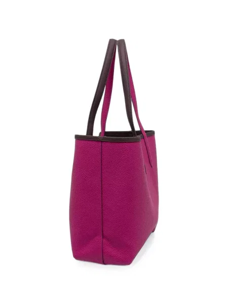 Reversibil geantă shopper Lacoste cu autograf maro