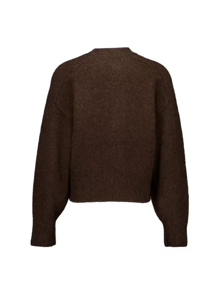 Sweter Zenggi wełniany brązowy