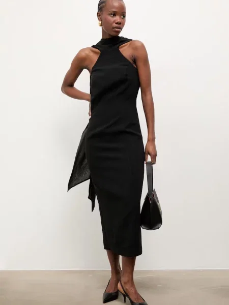 Answear.LAB rochie halter negru
