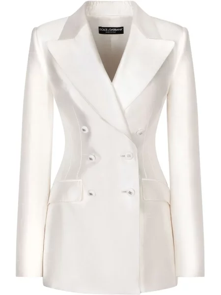 Sacou Dolce & Gabbana de mătase alb