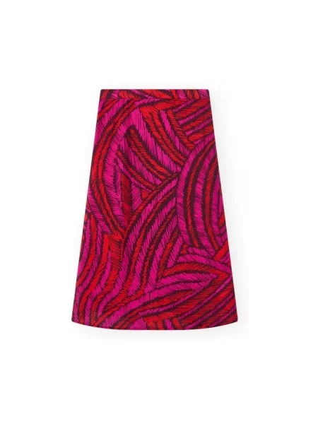 Fustă Compania Fantastica cu imprimeu abstract roz