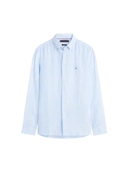 Koszula casualowa o kroju regular fit z czystego lnu Tommy Hilfiger niebieska