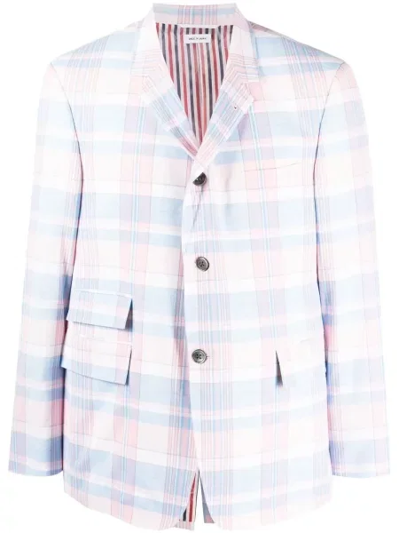 Sacou Thom Browne în carouri roz