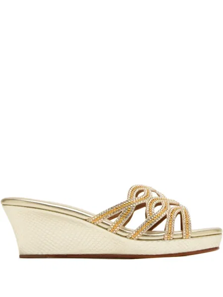 Sandale Nicoli cu pană auriu